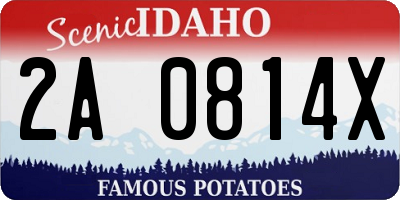 ID license plate 2A0814X