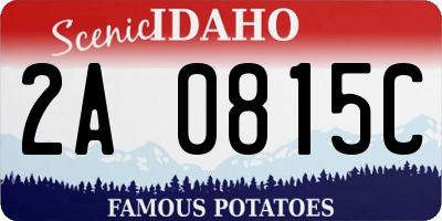 ID license plate 2A0815C