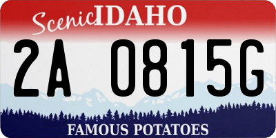 ID license plate 2A0815G
