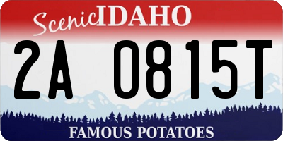 ID license plate 2A0815T