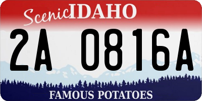 ID license plate 2A0816A