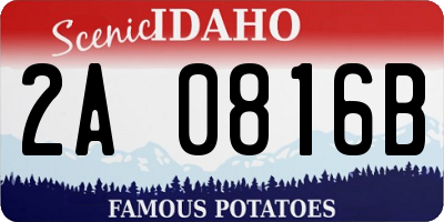ID license plate 2A0816B