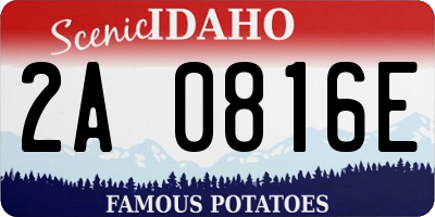 ID license plate 2A0816E