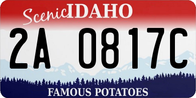 ID license plate 2A0817C