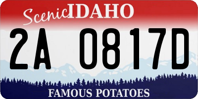ID license plate 2A0817D