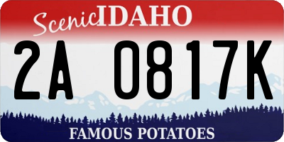 ID license plate 2A0817K