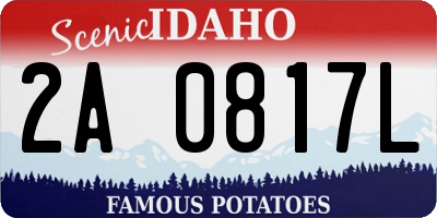 ID license plate 2A0817L