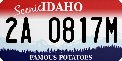 ID license plate 2A0817M