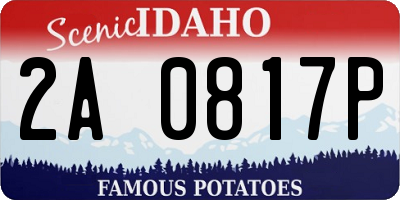ID license plate 2A0817P