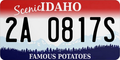 ID license plate 2A0817S