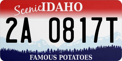 ID license plate 2A0817T