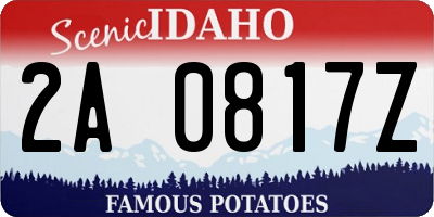 ID license plate 2A0817Z