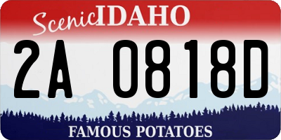 ID license plate 2A0818D