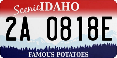 ID license plate 2A0818E