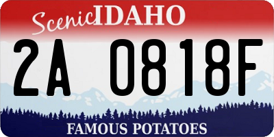 ID license plate 2A0818F