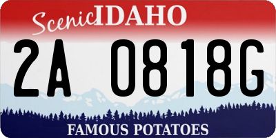ID license plate 2A0818G