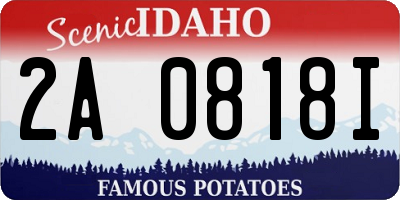 ID license plate 2A0818I