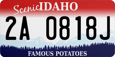 ID license plate 2A0818J