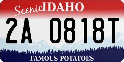 ID license plate 2A0818T