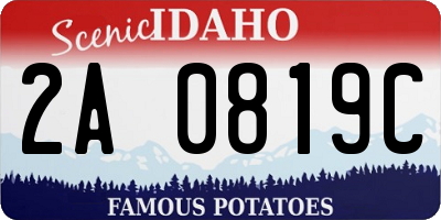 ID license plate 2A0819C