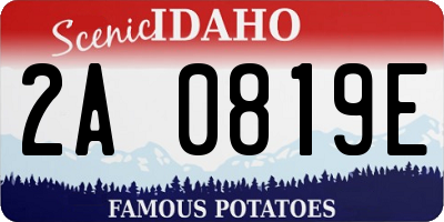 ID license plate 2A0819E