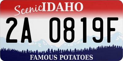 ID license plate 2A0819F