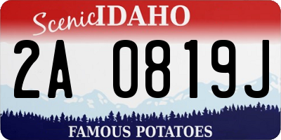 ID license plate 2A0819J