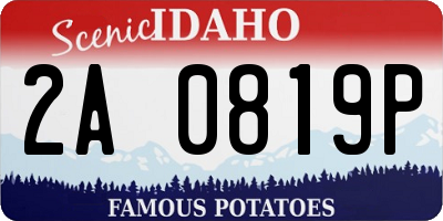 ID license plate 2A0819P