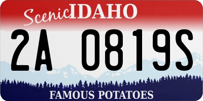 ID license plate 2A0819S