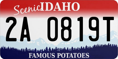 ID license plate 2A0819T