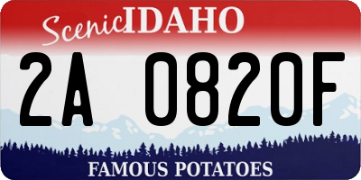 ID license plate 2A0820F