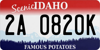 ID license plate 2A0820K