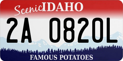 ID license plate 2A0820L