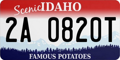 ID license plate 2A0820T