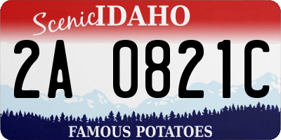 ID license plate 2A0821C