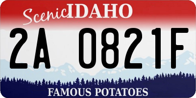 ID license plate 2A0821F