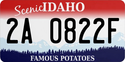 ID license plate 2A0822F