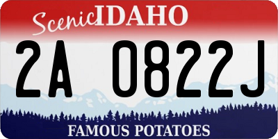 ID license plate 2A0822J
