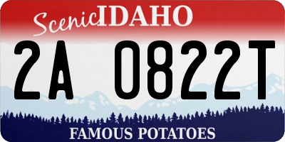 ID license plate 2A0822T