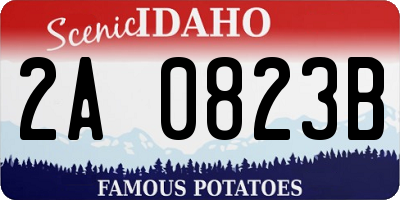 ID license plate 2A0823B