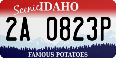 ID license plate 2A0823P