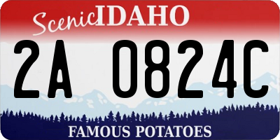 ID license plate 2A0824C