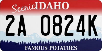 ID license plate 2A0824K