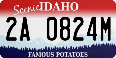 ID license plate 2A0824M
