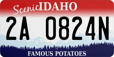 ID license plate 2A0824N