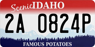 ID license plate 2A0824P