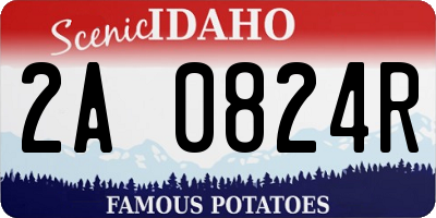 ID license plate 2A0824R