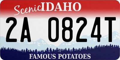 ID license plate 2A0824T