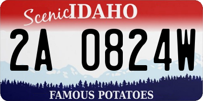 ID license plate 2A0824W