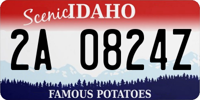 ID license plate 2A0824Z